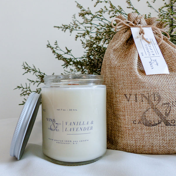 vanilla & lavender candle